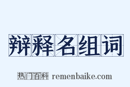 辩释名组词是什么意思的图片